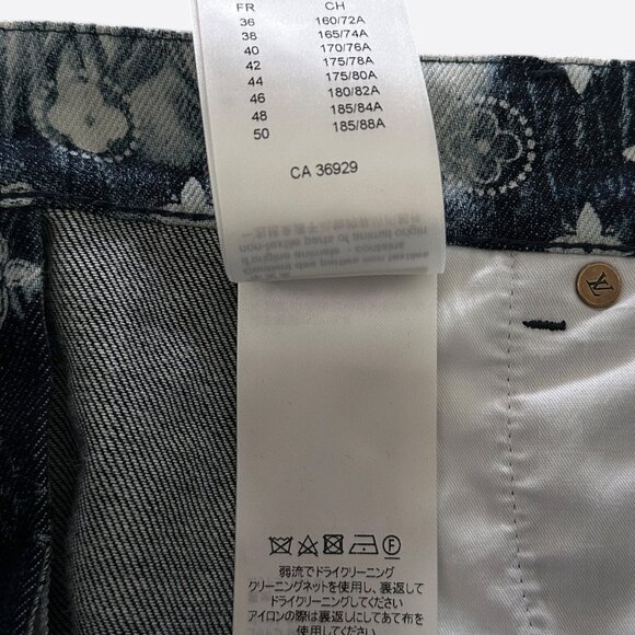 Louis Vuitton Blue Bleached Bandana Monogram Denim Shorts - Picture 5 of 7